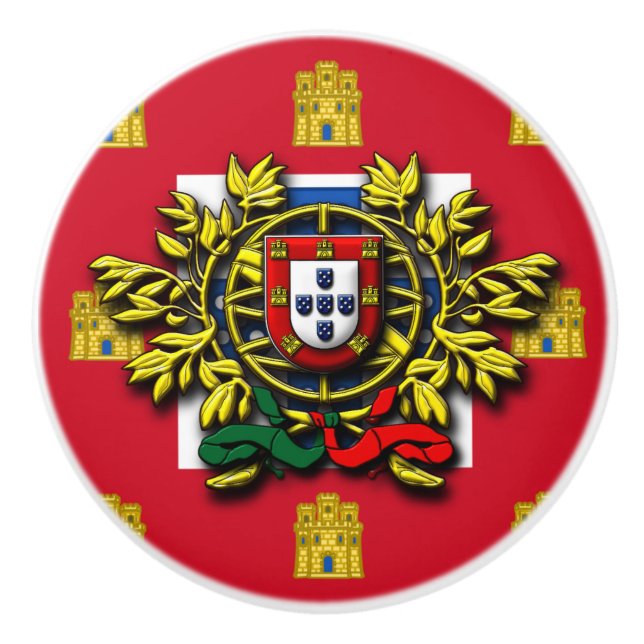 Portuguese designs ceramic knob (Front)