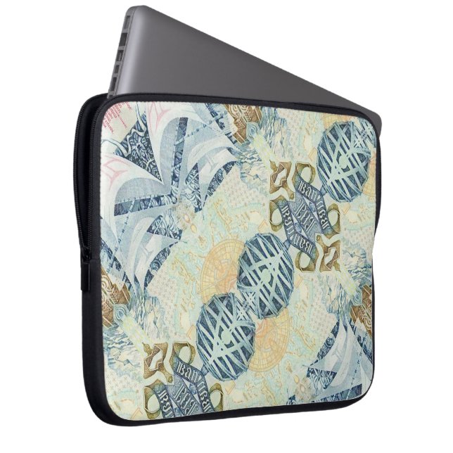 Portuguese designs laptop sleeve (Front Right)