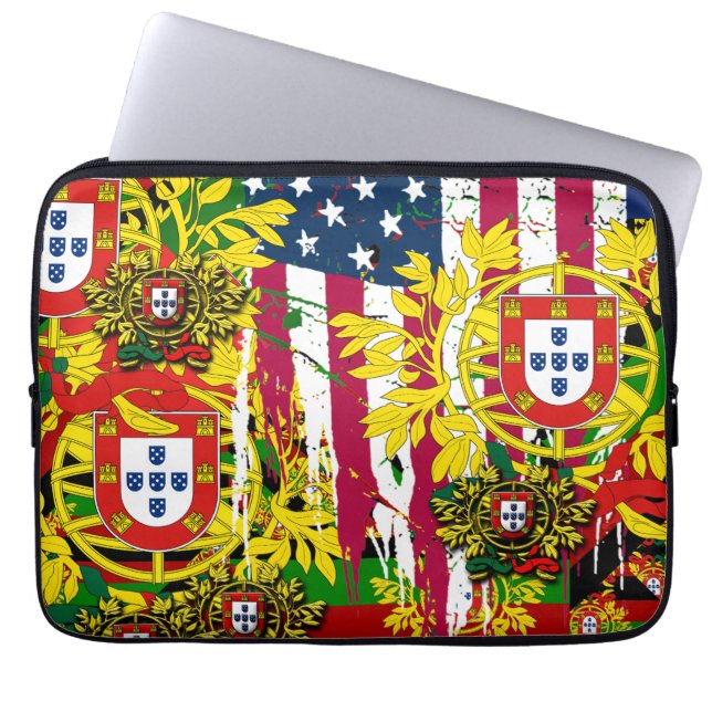 Portuguese designs laptop sleeve (Front)