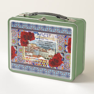 Portuguese designs metal lunch box