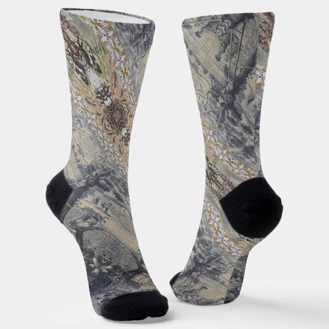 Portuguese designs socks (Angled)