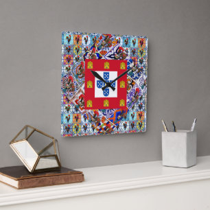 Portuguese designs  square wall clock
