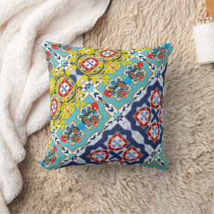 Portuguese designs throw pillow