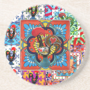 Portuguese designs Tote Throw Pillow Coaster