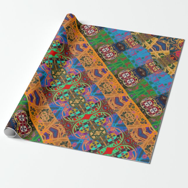 Portuguese designs  wrapping paper (Unrolled)
