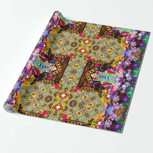 Portuguese designs  wrapping paper (Unrolled)