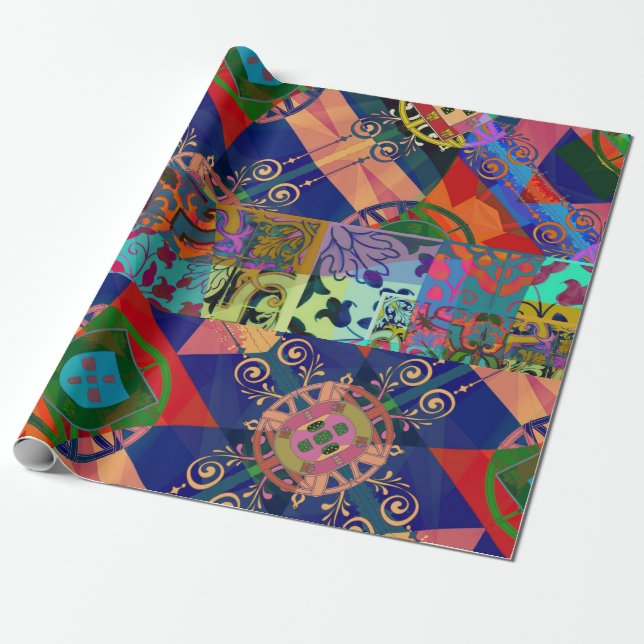 Portuguese designs  wrapping paper (Unrolled)