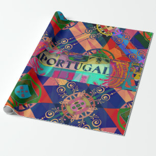 Portuguese designs wrapping paper