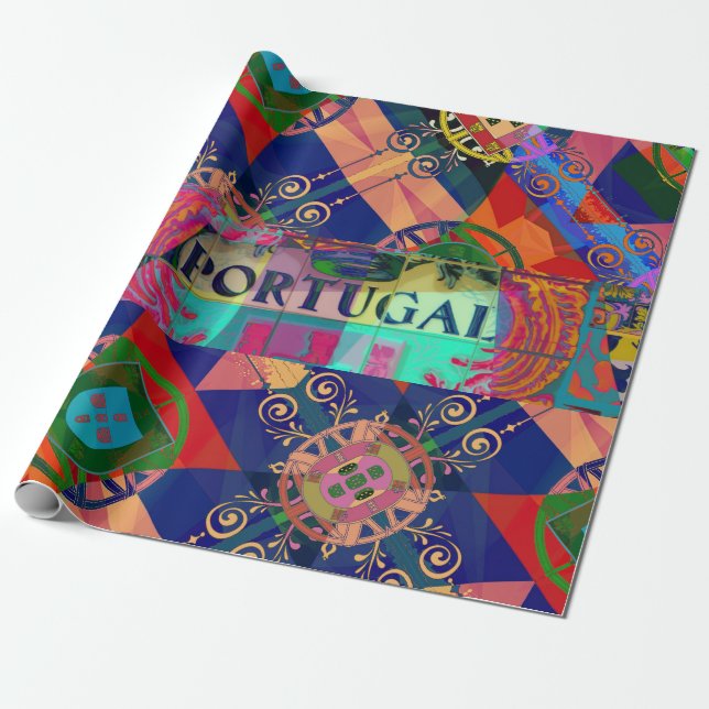 Portuguese designs  wrapping paper (Unrolled)
