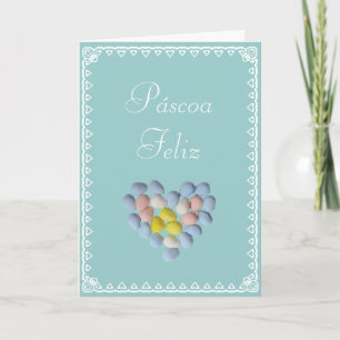 Portuguese: Easter eggs / Ovos de Páscoa Holiday Card