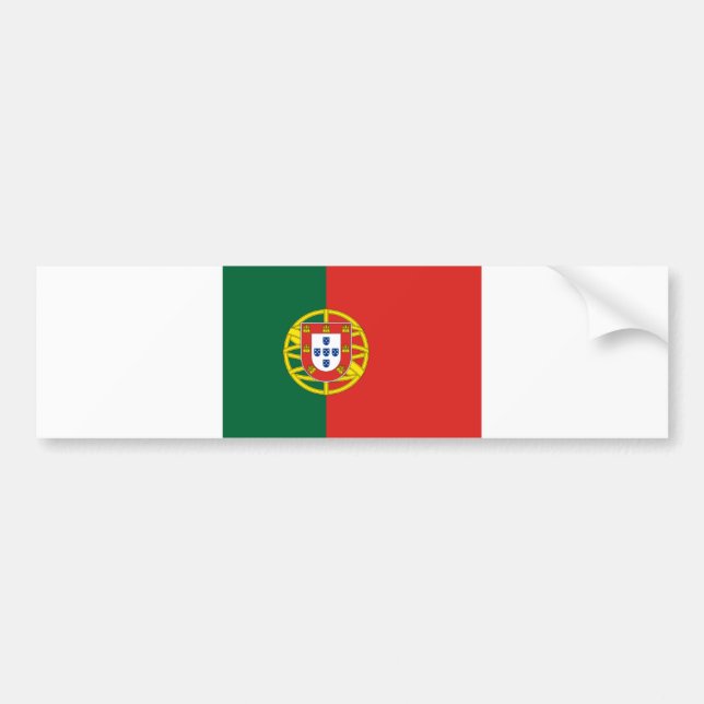 Portuguese flag bumper sticker (Front)