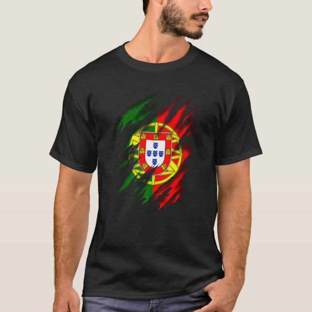 Portuguese Flag Of Portugal T-Shirt (Front)