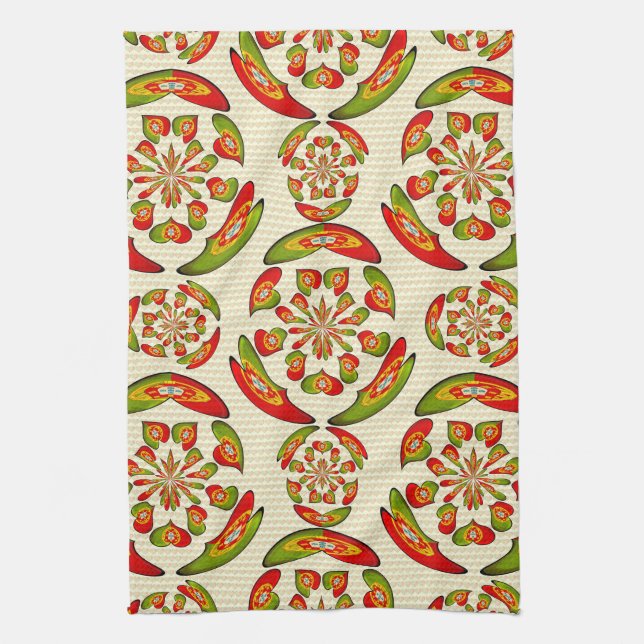 Portuguese flag pattern tea towel (Vertical)