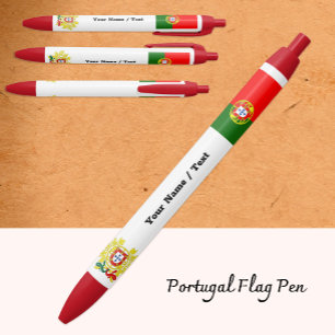 Portuguese Flag Pen, Portugal / Promotional Black Ink Pen