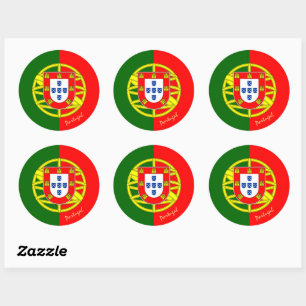 Portuguese flag & Portugal fashion sticker/sports Classic Round Sticker