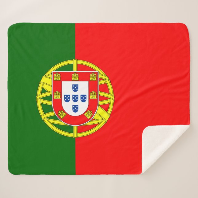 Portuguese Flag (Portugal) Sherpa Blanket (Front (Horizontal))