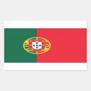 Portuguese flag quality rectangular sticker