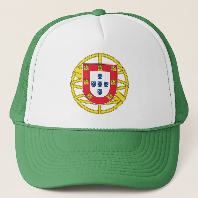 Portuguese flag quality trucker hat (Front)
