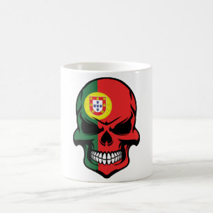 Portuguese Flag Skull Coffee Mug