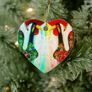 Portuguese folk art ceramic ornament