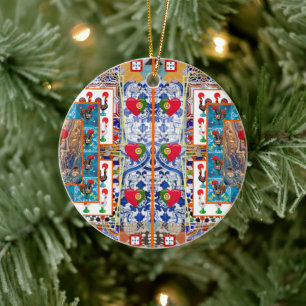 Portuguese folk art ceramic ornament
