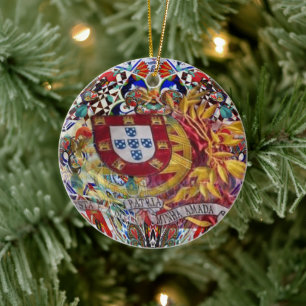 Portuguese folk art ceramic ornament