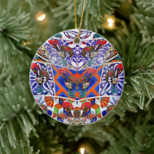 Portuguese folk art ceramic ornament