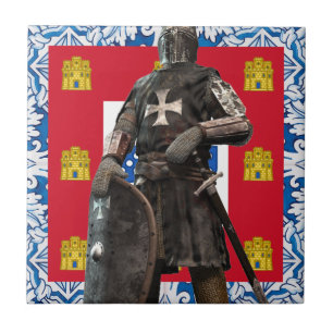 Portuguese folk art ceramic tile
