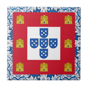 Portuguese folk art ceramic tile