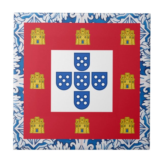Portuguese folk art ceramic tile (Front)