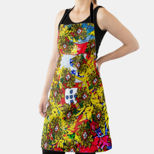 Portuguese folk art design apron