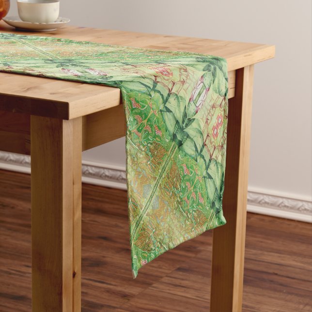 Portuguese folk art design short table runner (In Situ)
