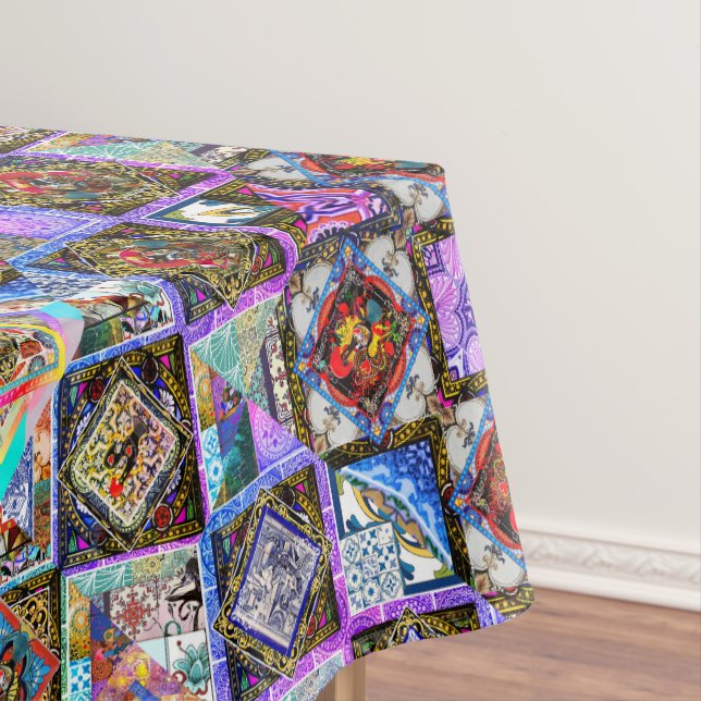 Portuguese folk art design tablecloth (In Situ)