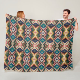 Portuguese folk art designs fleece blanket