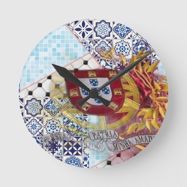 Portuguese folk art round clock (Front)