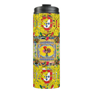 Portuguese folk art thermal tumbler