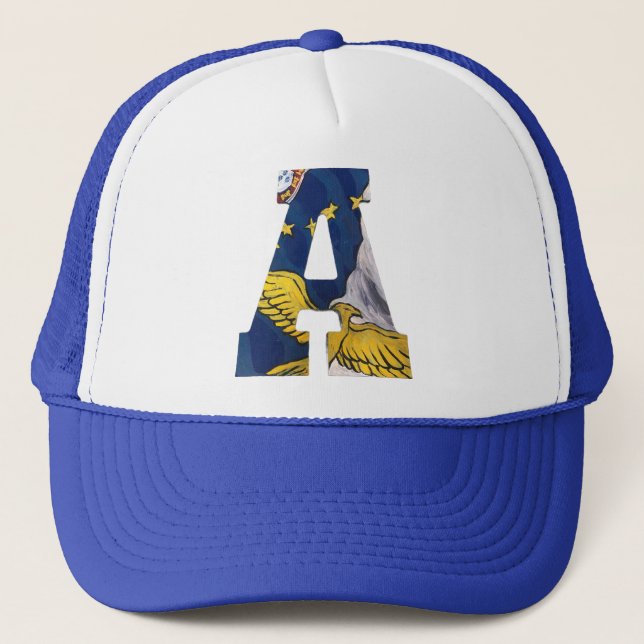 Portuguese folk art trucker hat (Front)