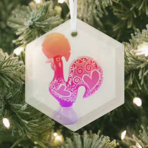 Portuguese folk music glass tree decoration