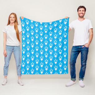 Portuguese folk romantic heart in blossom pattern fleece blanket