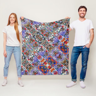 Portuguese Galo de Barcelos Fleece Blanket