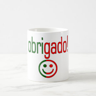Portuguese Gifts Thank You Obrigado Face Coffee Mug