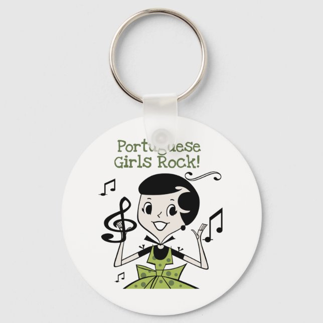 Portuguese Girls Rock Key Ring (Front)