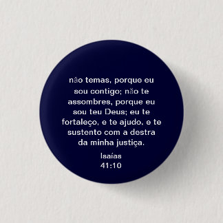 Portuguese Isaiah 41:10 3 Cm Round Badge
