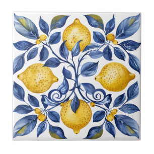 Portuguese Lemon Mediterranean  Ceramic Tile