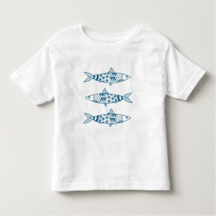 Portuguese Lisbon Sardines Pattern Azulejos Toddler T-Shirt