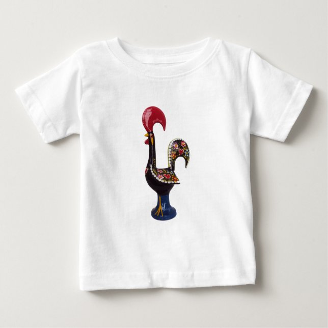 Portuguese Lucky Rooster Baby T-Shirt (Front)