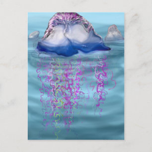 Portuguese man-of-war postcard
