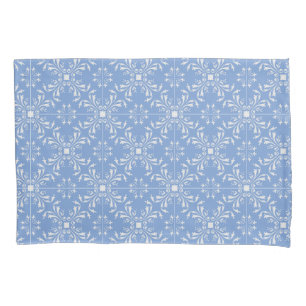 Portuguese Mediterranean pattern cute retro blue Pillowcase