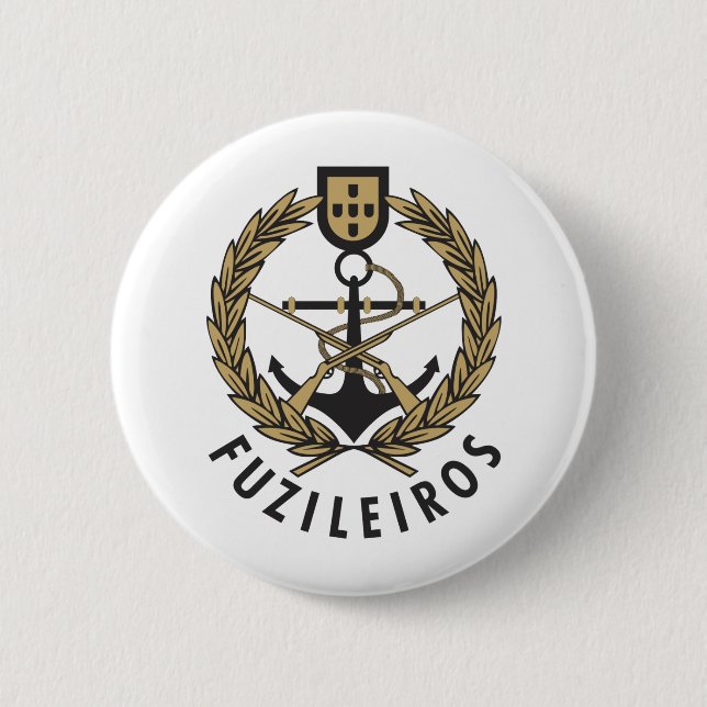 Portuguese Navy Marines "Fuzileiros" 6 Cm Round Badge (Front)