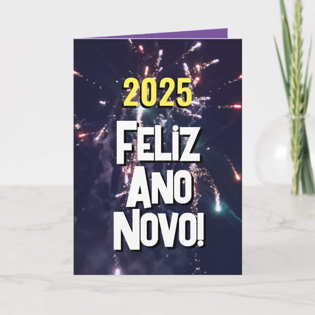 Portuguese New Year 2025 Send via Text Download Holiday Card (Front)